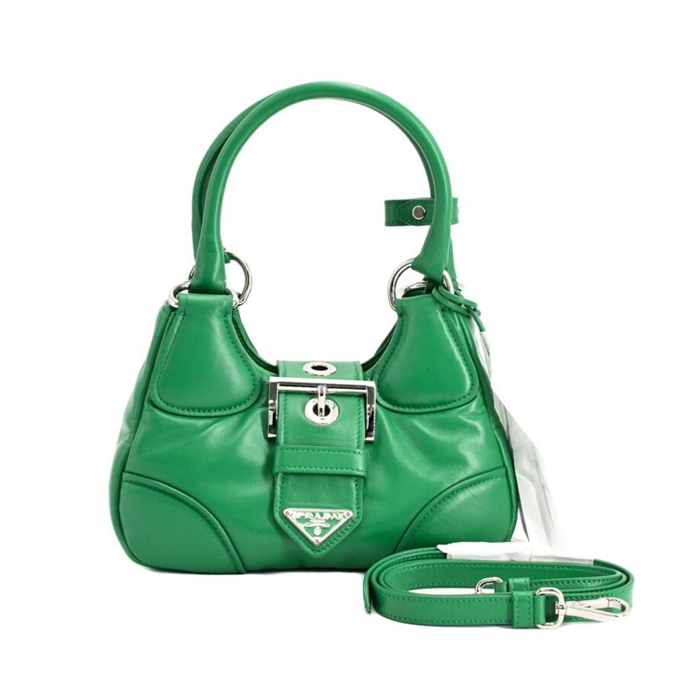 Prada Moon Leather Bag Handbag Green